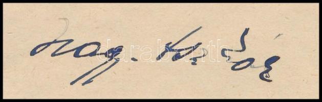 1959 Nagybánya, Nagy Oszkár (1883-1965) festőművész saját kezűleg írt levele, borítékkal