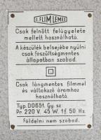 Lemezárugyár mesefilm diavetítő, eredeti kissé sérült dobozában, jó állapotban