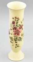 Zsolnay Exclusiv virágmintás váza, jelzéssel, sérült, ragasztott, m: 27 cm