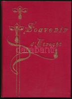 cca 1910-1920 Souvenir d'Utrecht (Hollandia), leporelló 18 db fekete-fehér képpel, aranyozott egészvászon-borítóban, 19x14 cm