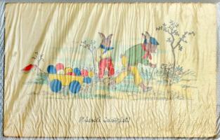 100 db RÉGI (1903-1944) képeslap vegyes minőségben kis albumban: angyal, hölgy, Mailick, Geiger, Har...