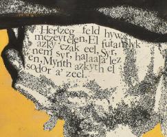 Berkics Miklós (1953-), soproni művész: Villon illusztráció. Vegyes technika, papír, jelzett. Paszpa...