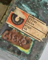 Csekovszky Árpád (1931-1997): Szentendrei városrészlet, kerámia fali dombormű, jelzett, kis lepattan...