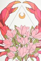 Kun Sarolta (1990-): Zodiákus sorozat: Rák. Vegyes technika, papír, jelzett, felcsavarva, 40x50 cm