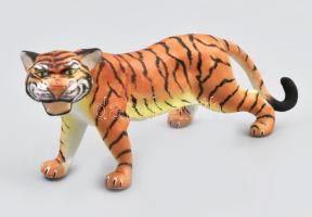 ZJ Herend tigris, jelzéssel, hibátlan, h: 16 cm, m: 7 cm