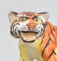 ZJ Herend tigris, jelzéssel, hibátlan, h: 16 cm, m: 7 cm
