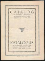 1920 Katalógus a Nagybányai Festők Társasága képkiállításáról. / Catalog de expozitia ,,Societatii Pictorilor din Baia-Mare". Nagybánya/Baia-Mare, ,,Minerva" Grafikai Műintézet, Könyvkiadó Rt., 2 sztl. lev. Magyar és román nyelven. Kissé foltos.