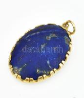 14k medál, arany (Au) foglalattal, lapis lazuli drágakővel, 3,5x2 cm bruttó 6,25 g