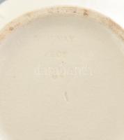 Zsolnay leveles díszváza. Kézzel festett, jelzett (masszába nyomott jelzéssel), mázrepedésekkel, m: ...