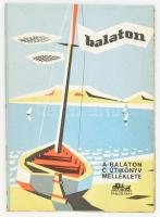 1963 Balaton térképe, Bp., Kartográfiai Vállalat, a hátoldalán balatoni városok térképeivel is, 33x9...