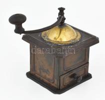 cca 1900 Peugeot Fréres kávédaráló, réz, fém, szép állapotban, 13x13x18 cm