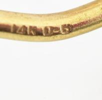 Arany (Au) mandzsetta gomb pár, 14k, nettó: 10,59 g