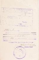 1946 Kispest, Ingatlan adás-vevési szerződés a pengő infláció korszakából, 3x1000 és 4x100 pengő oki...