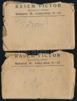cca 1900 Potréfotók, 3 db Rasem Victor budapesti műterméből, borítékokban, 10x6 cm