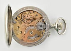 Roskopf fém tokos zsebóra. számlapon repedéssel működő, jó állapotban pontosan jár d: 51 mm
