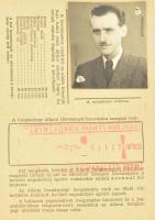 1956 Fényképes horgászjegy, kispesti lakos részére, Bányaterv Horgász Egyesület tagja