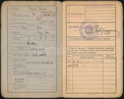 1939 Bp., katonai igazolványi lap, kispesti lakos részére, borítón apró szakadással