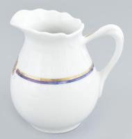 Hüttl Tivadar porcelán kiöntő, monogramos, m: 10 cm + nem hozzávaló, monogramos alj, d: 15 cm. Kézze...