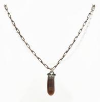 Fa opál nyaklánc ezüst (Ag) láncon