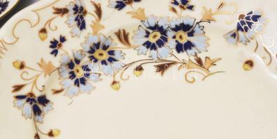 Zsolnay búzavirág mintás mokkás készlet + süteményes készlet + bonbonier (10,5x10,5 cm) + 2 darab vá...