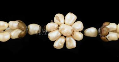 Három soros tenyésztett gyöngy antik nyaklánc. 40 cm