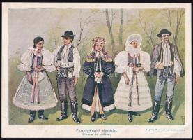 cca 1930 Felvidéki népviselet Pozsony megyéből, Cziffer, Stomfa vidékéről, Légrády Testvérek nyomása...