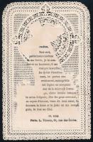 cca 1890 Csipkés szentkép jó állapotban 12x8 cm