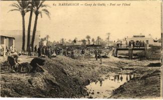 1913 Marrakesh, Marrakech; Camp du Gueliz, Pont sur l&#039;Oued / camp, bridge (EK)