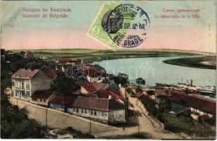 1908 Beograd, Belgrade; Le debarcadere de la Save / dock, port (fl)