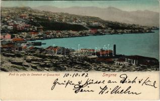 1907 Izmir, Smyrne; Fond du golfe de Caratach et Gueuz-tépé