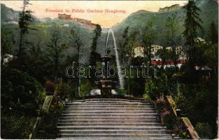 Hong Kong, Hongkong; Fountain in Public Gardens (glue marks)