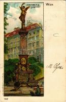 1899 (Vorläufer) Wien, Vienna, Bécs; Liebenberg Denkmal / monument. Verlag v. Karl Stücker&#039;s Kunstanstalt. litho s: Rosenberger (EK)