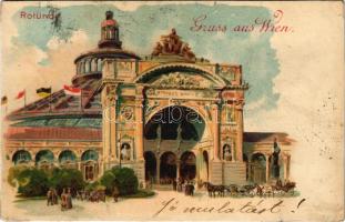 1900 Wien, Vienna, Bécs; Rotunde. litho (cut)