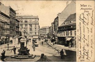 1909 Wien, Vienna, Bécs; Margarethen-Platz / square, shops (EK)