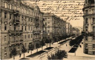 1915 Wien, Vienna, Bécs; Neulinggasse / street view + &quot;Verwaltung d. k.k. Krankenanstalt Rudolfstiftung Militärpflege&quot;