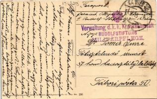 1915 Wien, Vienna, Bécs; Boerhavegasse mit Rudolfs-Spital / street view, hospital + "Verwaltung...