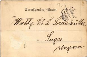 1900 Spillern, Bahnhof / railway station, street views. F. Kuranda Art Nouveau (Rb)