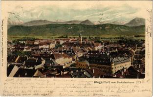 1900 Klagenfurt (Kärnten), vom Stadtpfarrturm / general view from the city tower