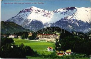 Semmering, Blick auf das Kurhaus u. die Raxalpe / spa (EK)