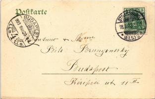 1903 Strasbourg, Strassburg; Kleberplatz / square, tram (EB)