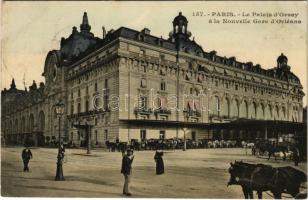 1909 Paris, Le Palais d&#039;Orsay a la Nouvelle Gare d&#039;Orléans / palace, railway station (tear)