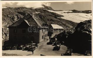 1929 Merano, Meran (Südtirol); Gruppo dell&#039;Ortler, Albergo Passo dello Stelvio / hotel, automobiles (glue marks)