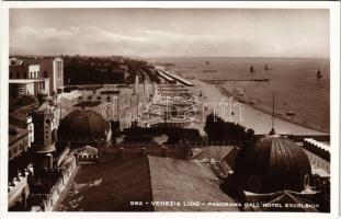 Venezia, Venice; Lido, Panorama dall&#039;Hotel Excelsior / hotel, beach