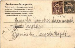 1902 Lady art postcard, romantic couple (EK)