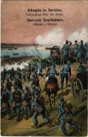 Harcok Szerbiában, átkelés a Drinán / WWI Austro-Hungarian K.u.K. military, battles in Serbia, crossing the Drina river. L&amp;P 2147. (kis szakadás / small tear)