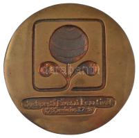 1985. &quot;Budapesti Tavaszi Fesztivál&quot; kétoldalas bronz emlékérem (80mm T:AU