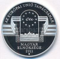 2011. 3000Ft Ag "Az Európai Unió Tanácsának Magyar Elnöksége" kapszulában, tanúsítvánnyal T:PP kis fo. Adamo EM235