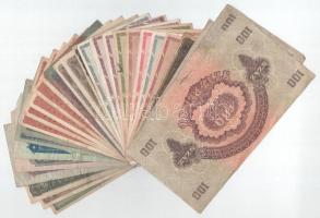 30db-os magyar Korona- és Pengő bankjegytétel, közte 1904. 10K + 1914. 2K "C" + 1923. 500K...