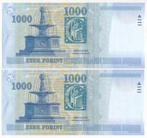 2005. 1000Ft (2x) sorszámkövetők "DA 7529936 - DA 7529937" T:UNC,AU