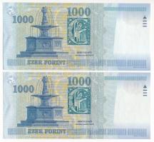 2000. 1000Ft "Millennium" (2db) "DC" "DD" T:AU,F szép papír